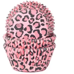 Košíčky na muffiny ružový leopard 50x33 mm - House of Marie