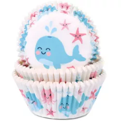 Košíčky na muffiny veľryba 50x33 mm - House of Marie