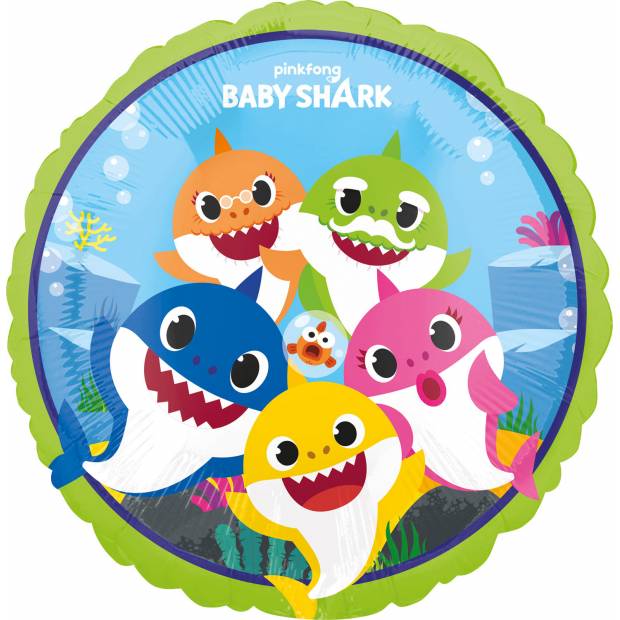 Štandardný fóliový balón Baby Shark 43 cm - Amscan