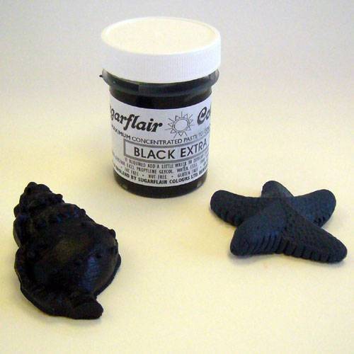Sugarflair Gelová farba (42 g) Extra sýta čierna 860 dortov - Sugarflair