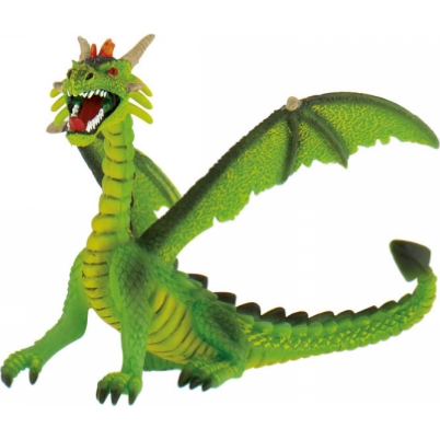 Tortová figúrka draka zelená 11x9cm - Bullyland