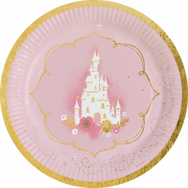8 papierových tanierov, princezná na deň, 22,8 cm - Amscan