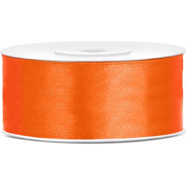 Saténová oranžová stuha 25 mm/25 m - PartyDeco