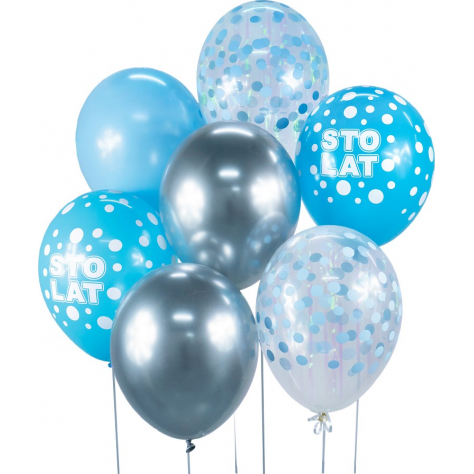 Sada modrých balónov 7ks - Godan