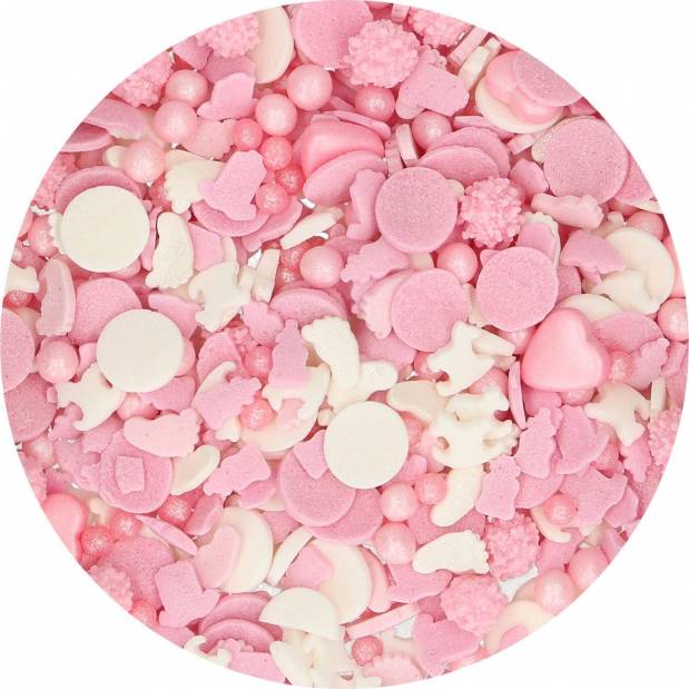 Cukrové dekorácie ružová zmes 180g - FunCakes