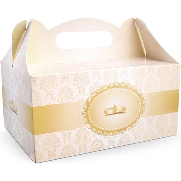 Ozdobné krabice na svadobné torty, 10ks - PartyDeco