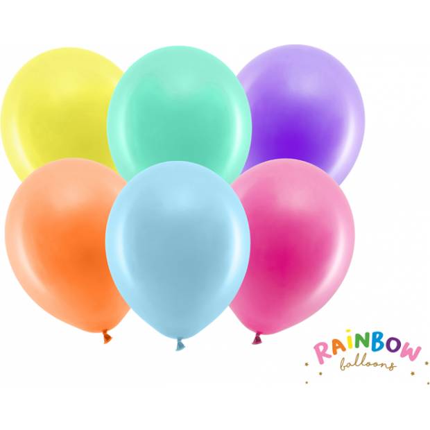 Farebné pastelové balóniky, 10ks - PartyDeco