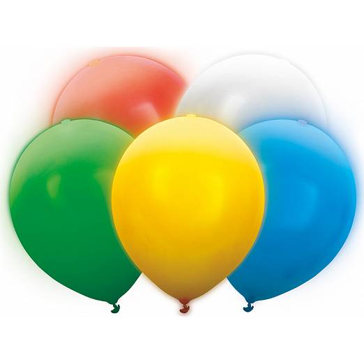 Led svietiace balóny 5ks 30cm - PartyDeco