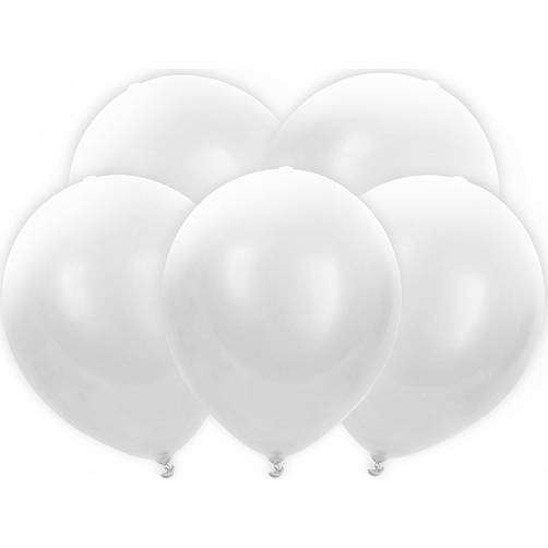 Led svietiace balóny 5ks 30cm biele - PartyDeco