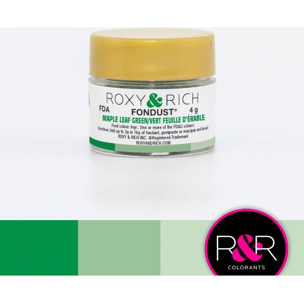 Prášková farba 4g zelený javorový list - Roxy and Rich
