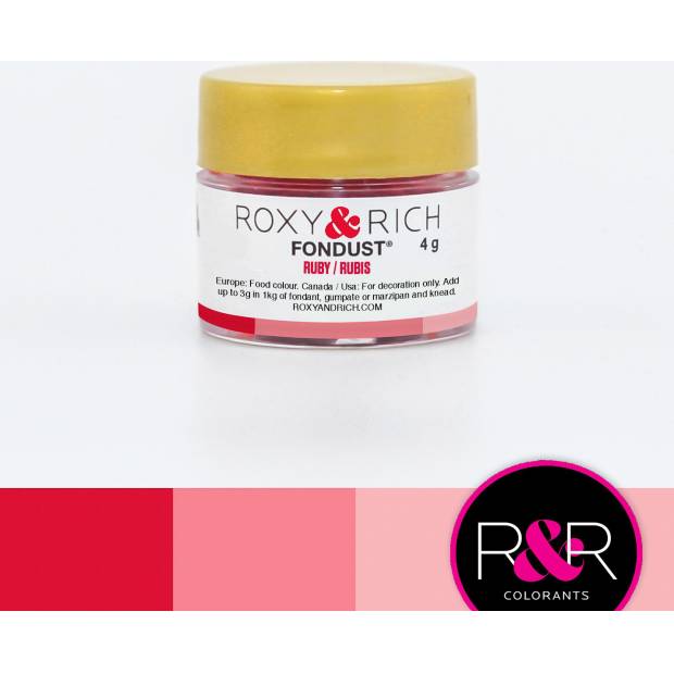 Prášková farba 4g rubínová - Roxy and Rich