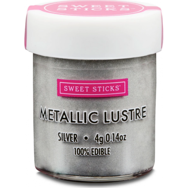 Metalická prachová farba Silver 4g - Sweet Sticks