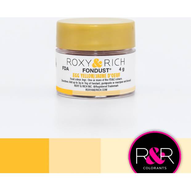 Prášková farba 4g vaječná žltá - Roxy and Rich