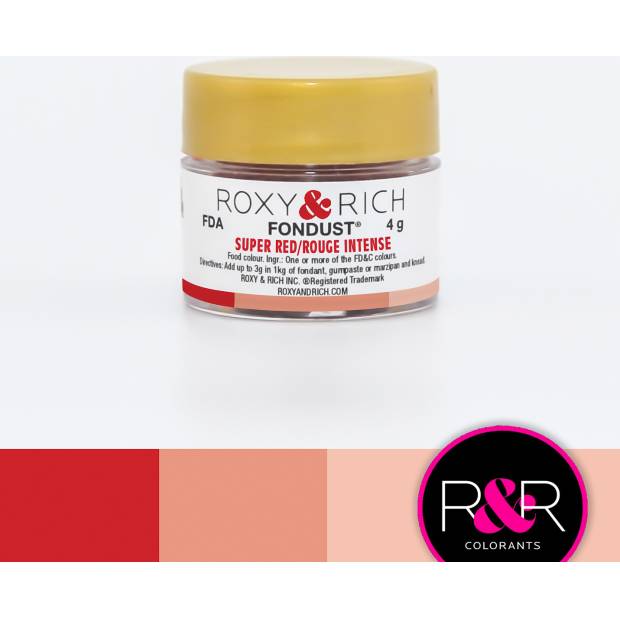 Prášková farba 4g super červená - Roxy and Rich