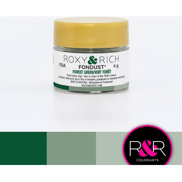 Prášková farba 4g lesná zelená - Roxy and Rich