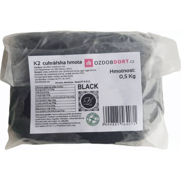 K2 Cake Coating 0,5 kg čierna - K2