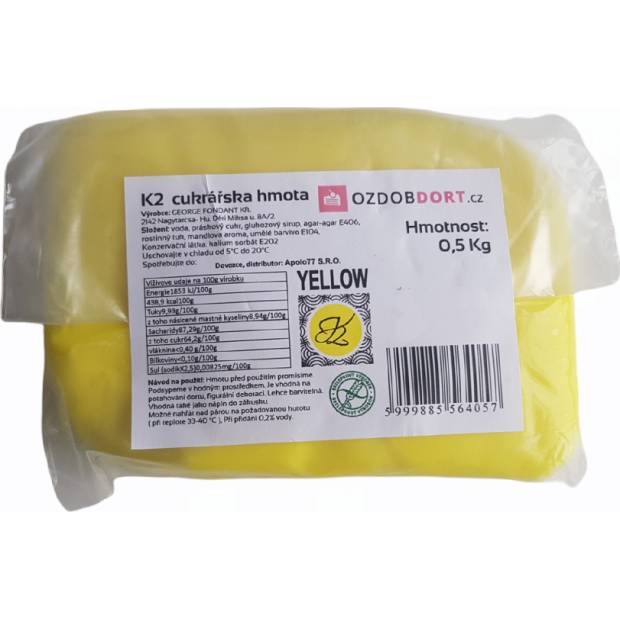 Obal na tortu K2 0,5 kg žltý - K2
