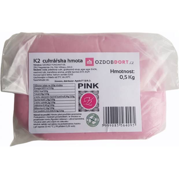 K2 Cake Coating 0,5 kg ružová - K2