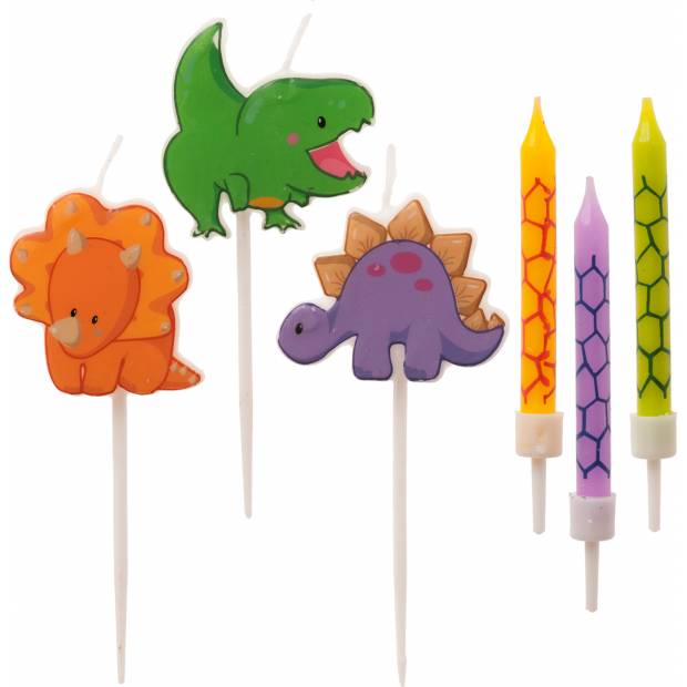 Svíčky na dort dinosauři 12ks