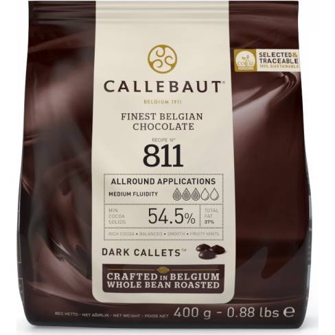 Čokoláda 811 tmavá 54,5% 0,4kg - Callebaut