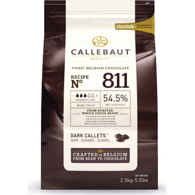 Čokoláda 811 tmavá 54,5% 2,5kg - Callebaut