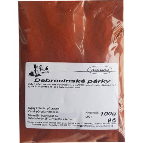 Debrecínske párky (100g) korenie - Koření