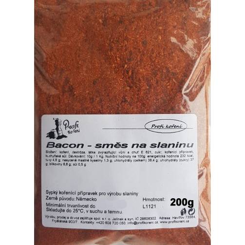 Slanina - zmes slaniny (200 g) korenie - Koření