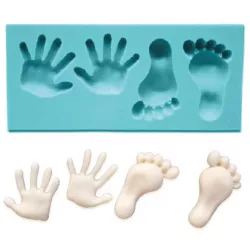 Silikónová formička chodidla a dlane 7x3 cm - Cakesicq