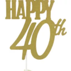 Zápich do torty „Šťastných 40 rokov“ - Cakesicq