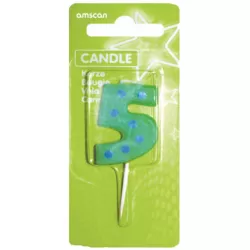 farebná narodeninová sviečka 7,6 cm číslo 5 - Amscan
