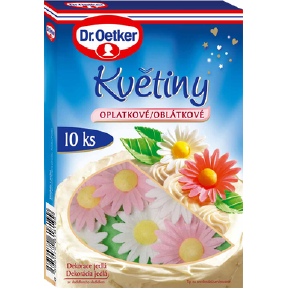 Zdobení květiny oplatkové z jedlého papíru 4,2g - Dr. Oetker