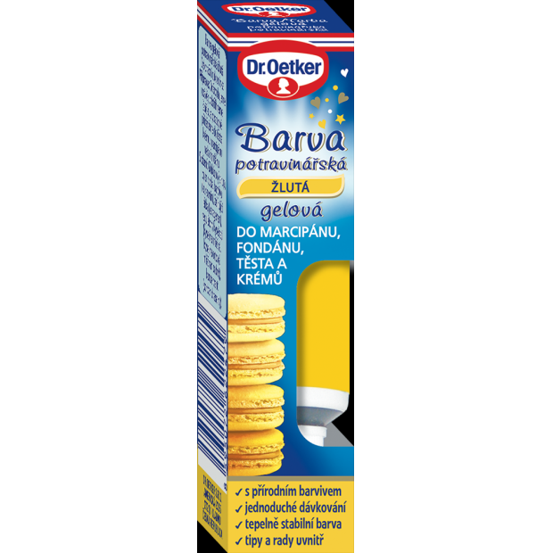 Gélová potravinárska farba žltá 10g - Dr. Oetker