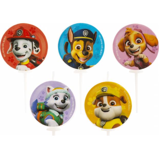 Tortové sviečky Paw Patrol 3cm 5ks - Dekora