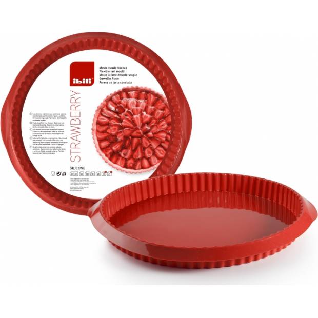 Silikónová forma na tortu 28x3cm červená - Ibili