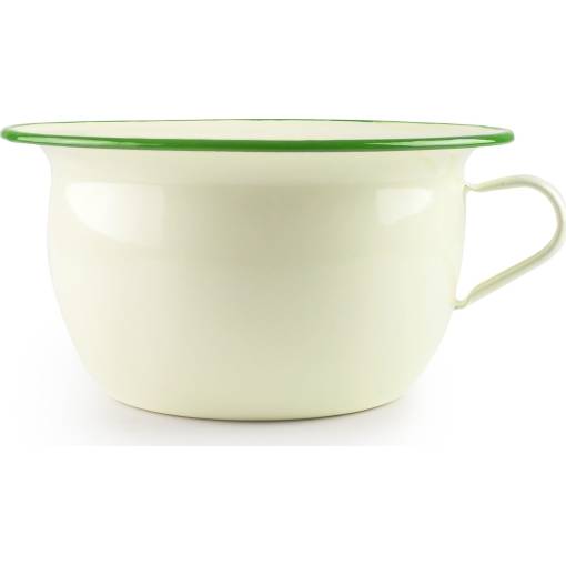 Smaltovaný nočník so zeleným okrajom 24cm 3,5l - Ibili