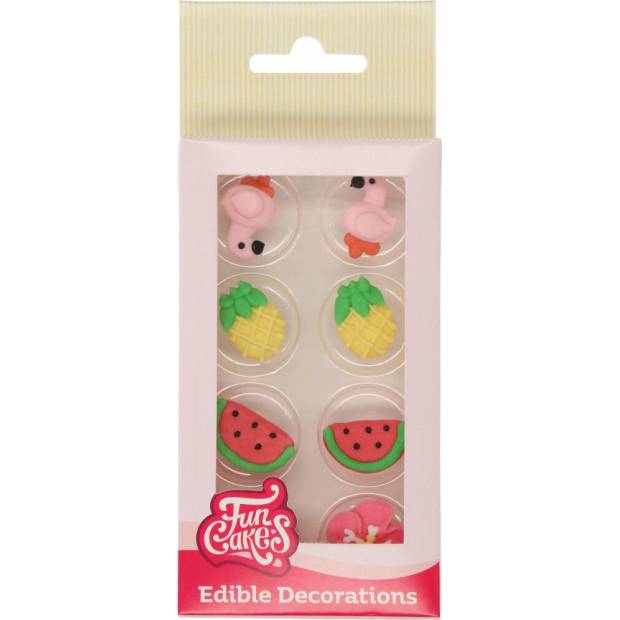 Cukrové zdobenie 8ks Tropical - FunCakes