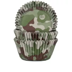 Košíčky na muffiny army 50x33 mm - House of Marie