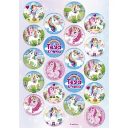Fondánový papier predvyrazený na cupcake unicorn - Dekora