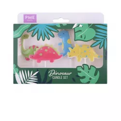 Dortové sviečky 4 ks dinosaury - PME