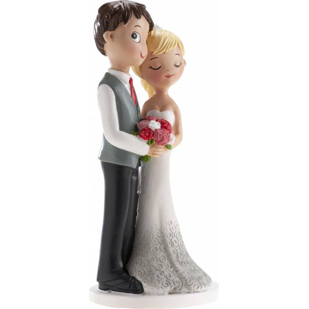 Svadobná tortová figúrka šťastné manželstvo 16cm - Dekora