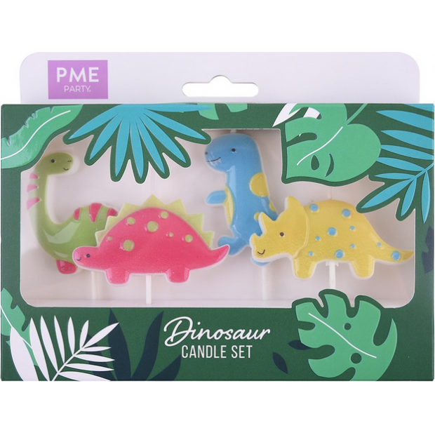 Tortové sviečky 4ks dinosaury - PME