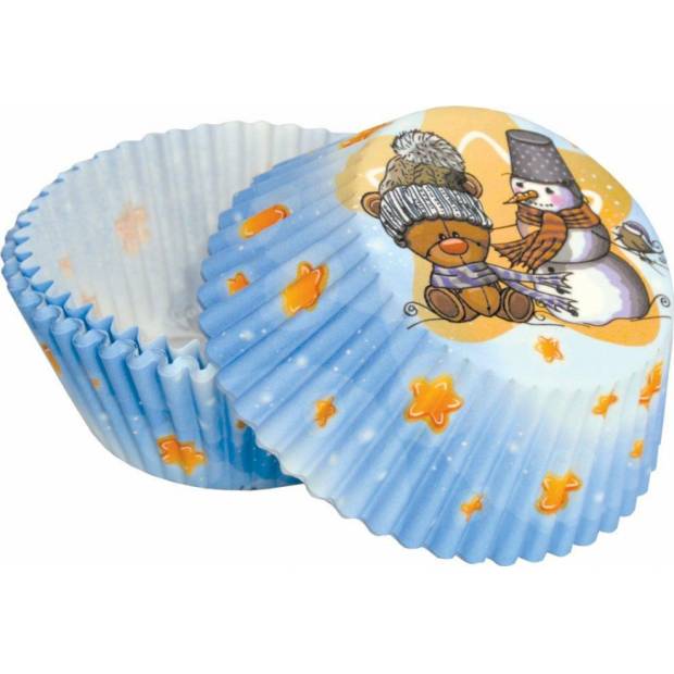 Košíky na muffiny so snehuliakom a medvedíkom (50 ks) - Alvarak