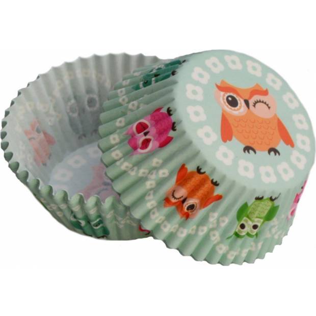 Košíky na muffiny so sovou (50 ks) - Alvarak