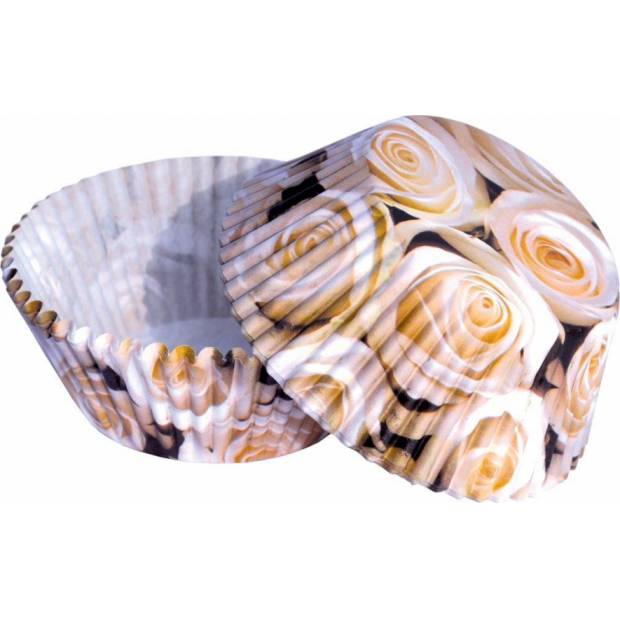 Svadobné košíky na muffiny - ruže (50 ks) - Alvarak