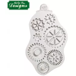 Silikónová forma „Distressed Cogs“ — ozubené kolieska, 16,5 × 10 - Katy Sue