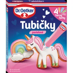 Tubičky na zdobenie v pastelových farbách (4 × 19 g) - Dr. Oetker