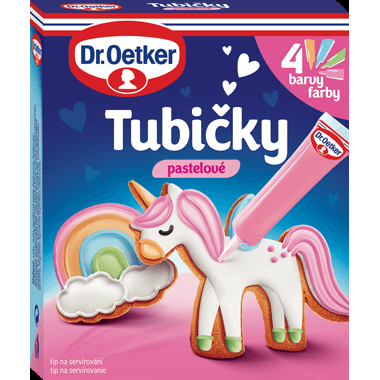 Pastelové tuby na zdobenie (4x19 g) - Dr. Oetker