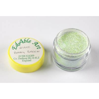 Baby Green dekoratívne disko trblietky - Edable Art