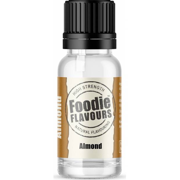 Prírodná koncentrovaná mandľová vôňa 15ml - Foodie Flavours