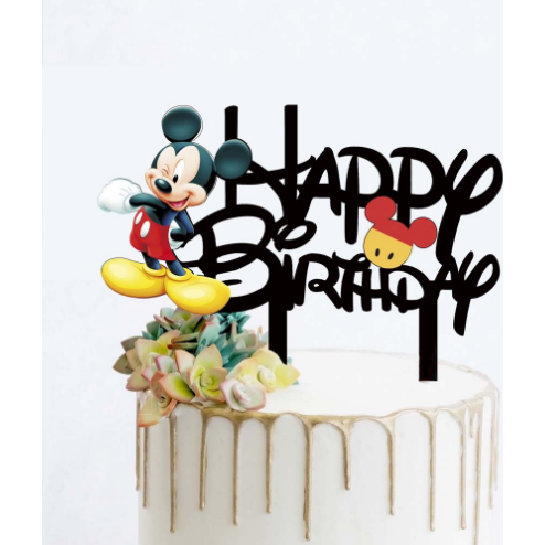 Mickye Happy Birthday topper na tortu - Cakesicq